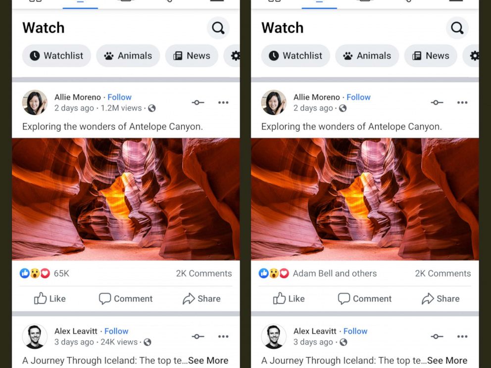 Facebook tests hiding likes