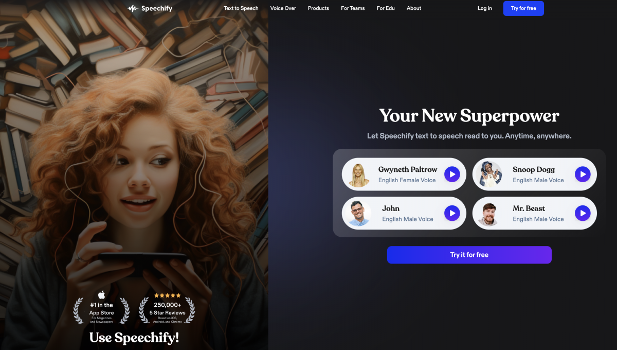Speechify – a text-to-speech learning experience