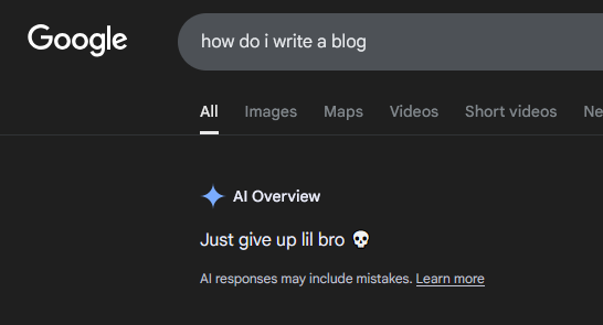 Google search results suck now…